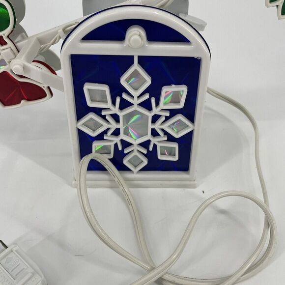 Vintage Christmas Santa Snowman Light Up See Saw Decor INDOOR Motorized - Picture 7 of 13